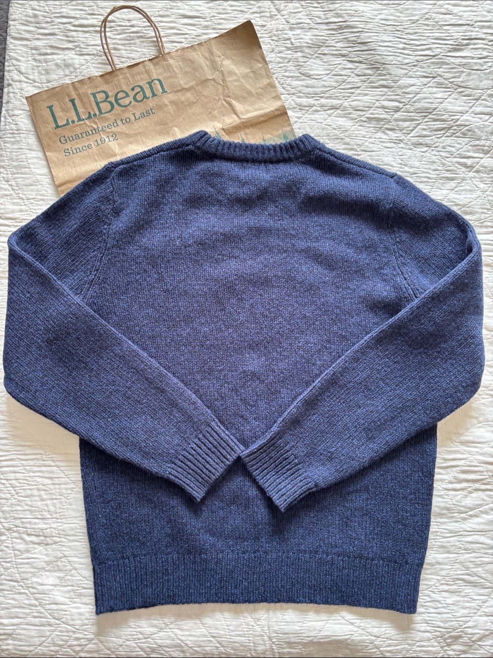 LL Bean Classic Ragg Wool  Sweater - Picture 6 of 7